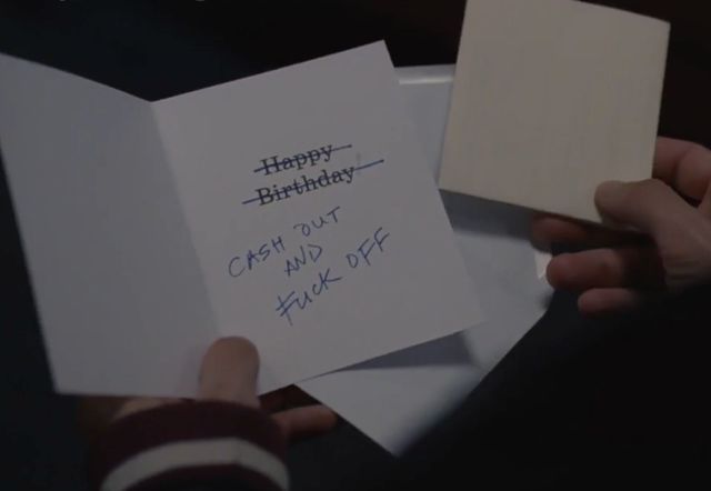 A photo of Logan's birthday card for Ken